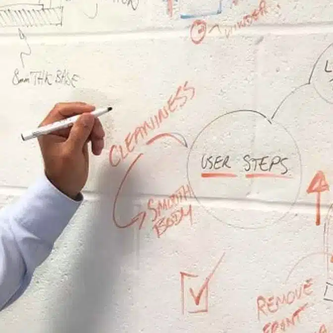 User steps brainstorming