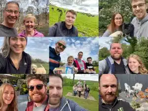 A collage of 'selfies' from the HD Design & Engineering team getting outdoors with nature for Mental Health Awareness Week 2021