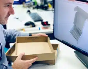 Medical device Design Engineer designing sustainable packaging for an auto-injector