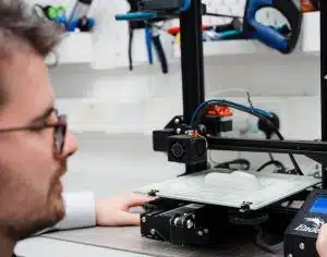 New product and medical device design development engineer rapid prototyping a blood sampling device with a 3d printer