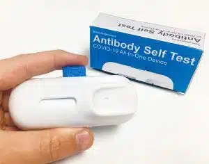 A rabid prototyped medical device antibody self test kit