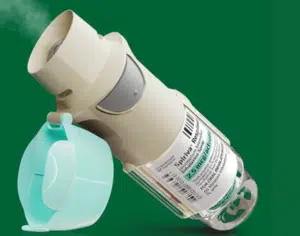 Inside a sustainable inhaler